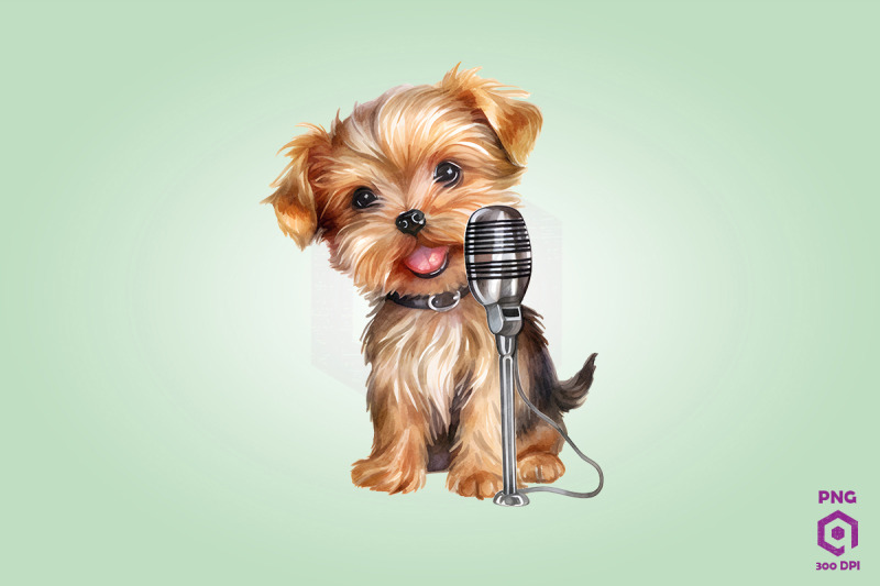 singer-yorkshire-terrier-dog-clipart