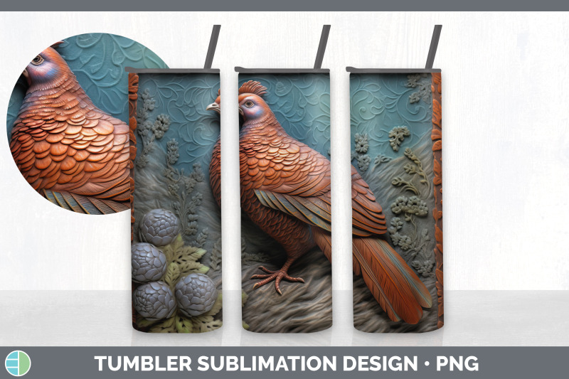 3d-grouse-tumbler-sublimation-20-oz-skinny-tumbler-design