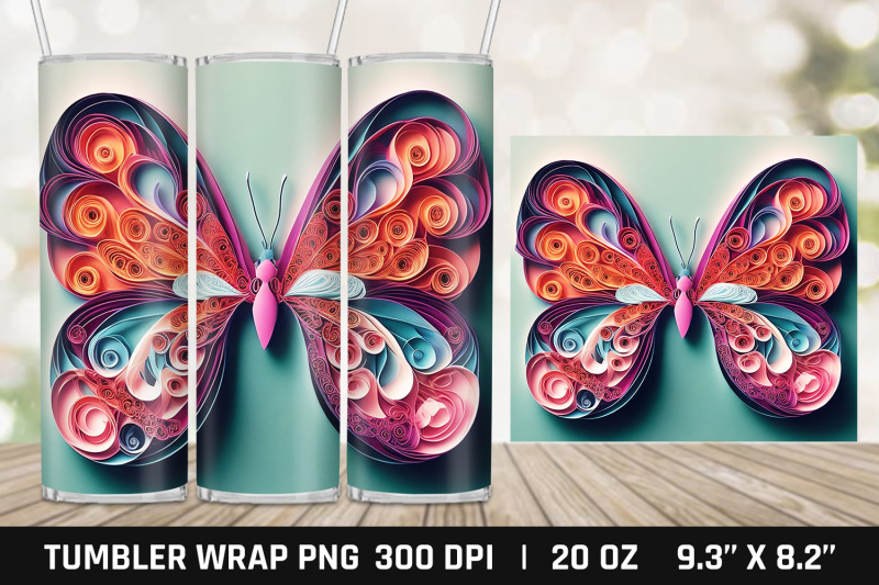 3d-butterflyes-tumbler-design-tumbler-wrap-png-sublimation