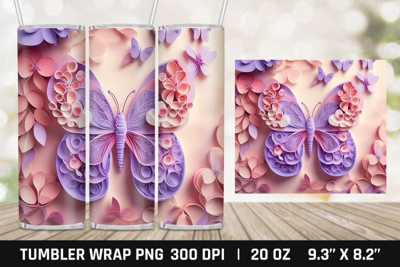 butterfly-tumbler-sublimation-3d-butterfly-tumbler-wrap-png