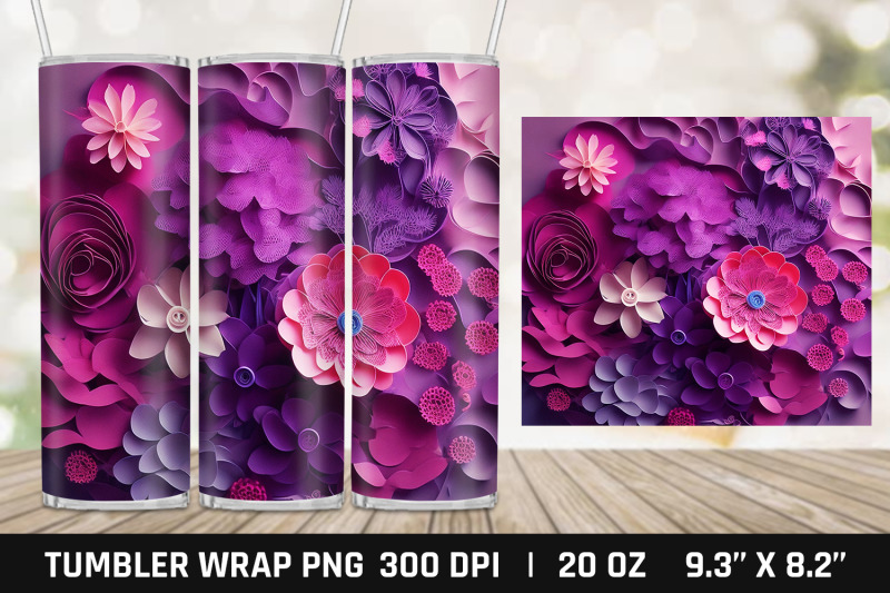 3d-flower-tumbler-wrap-png-skinny-tumbler-png-sublimation