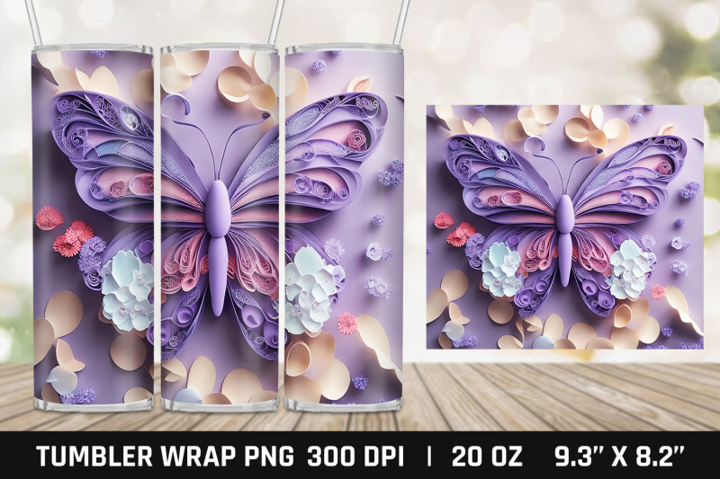 3d-butterfly-tumbler-png-skinny-tumbler-sublimation