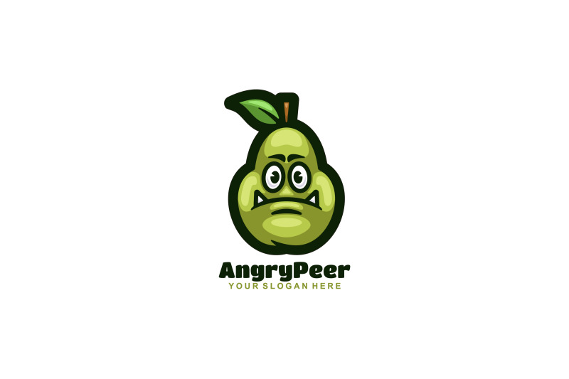 angry-pear-vector-template-logo-design