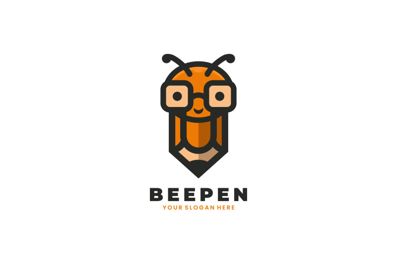 bee-pencil-vector-template-logo-design