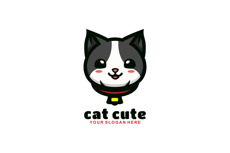 cute-cat-head-vector-template-logo-design