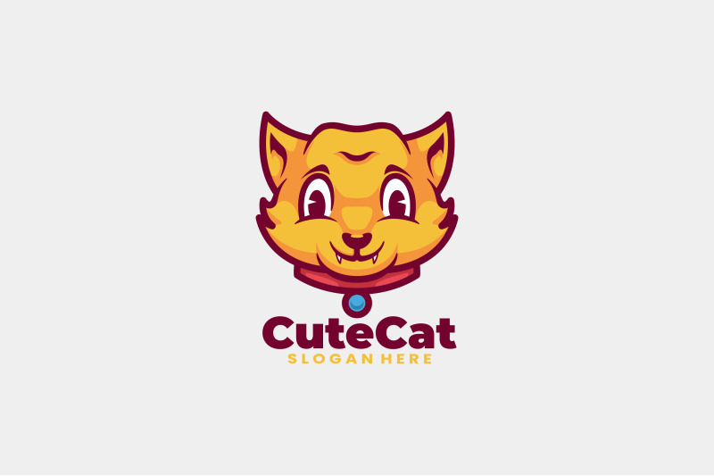 cute-cat-head-vector-template-logo-design