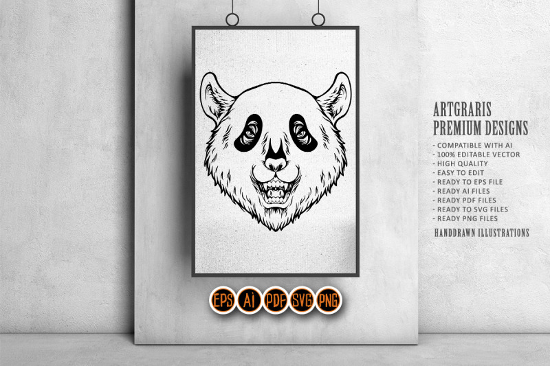 terror-frightening-grizzly-bear-head-illustrations-silhouette