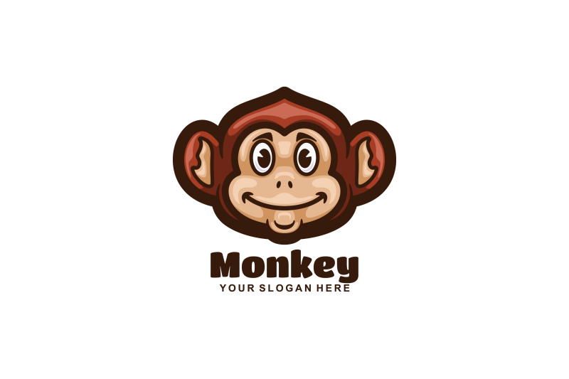 cute-monkey-head-vector-template-logo-design