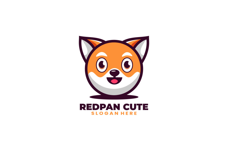 cute-redpan-dog-vector-template-logo-design