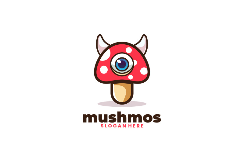 mushroom-monster-vector-template-logo-design