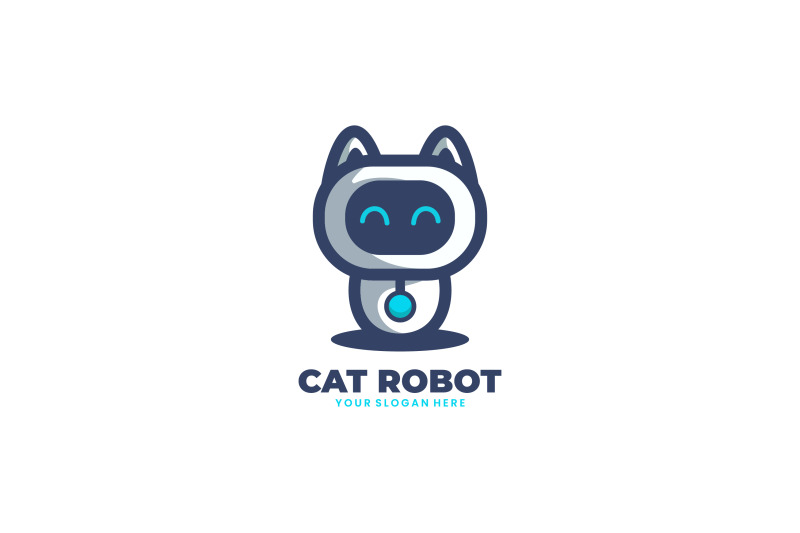 robot-cat-vector-template-logo-design