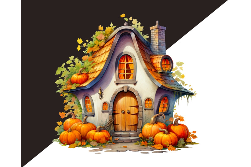 autumn-fantasy-houses-clipart-bundle
