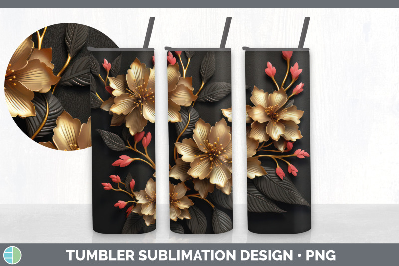3d-elegant-azalea-flowers-tumbler-sublimation-20-oz-skinny-tumbler-d