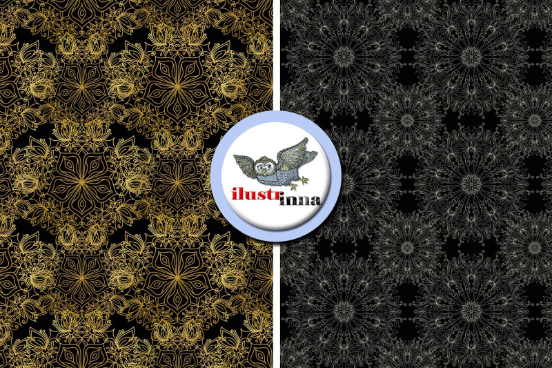 black-dream-seamless-patterns