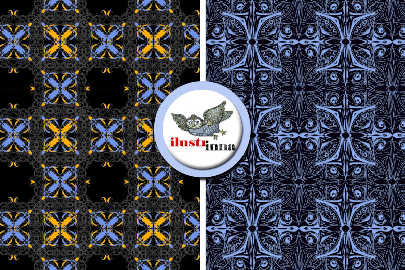 black-dream-seamless-patterns