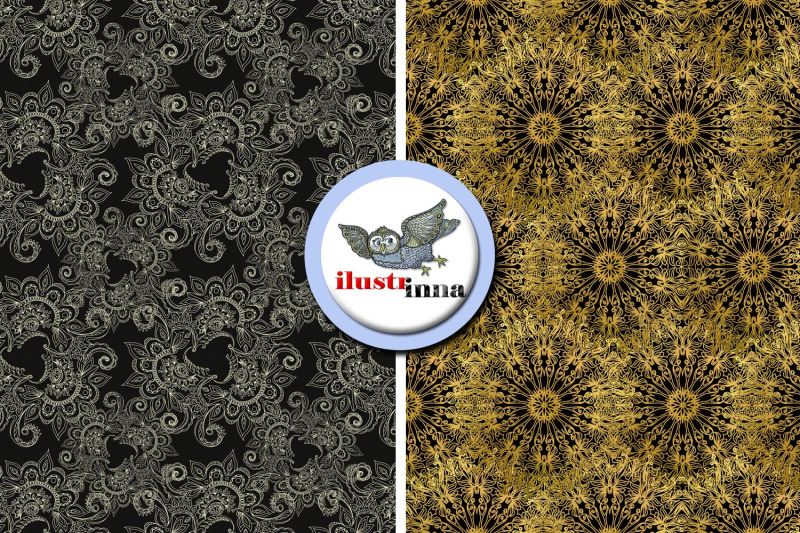 black-dream-seamless-patterns