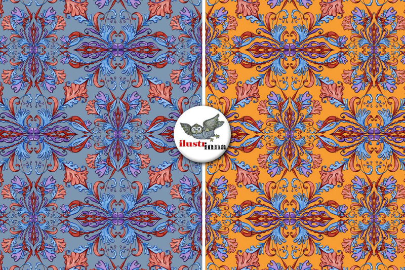 blue-fantasia-seamless-patterns