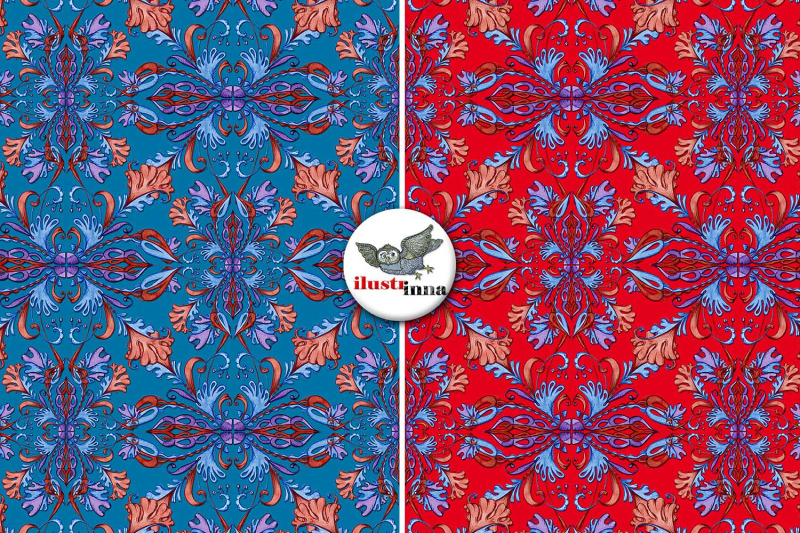 blue-fantasia-seamless-patterns