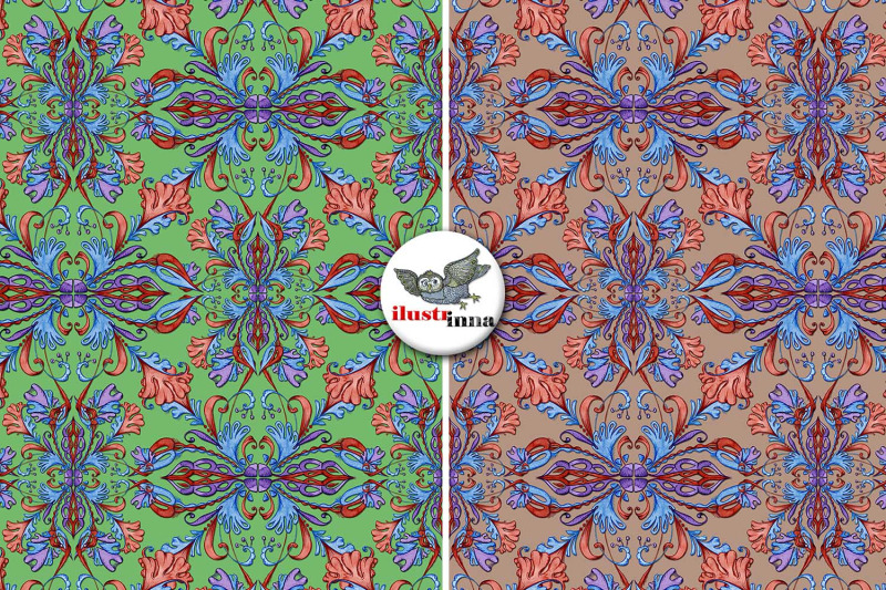 blue-fantasia-seamless-patterns