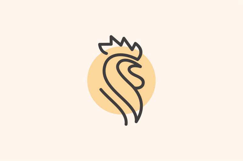 chicken-lineart-vector-template-logo-design