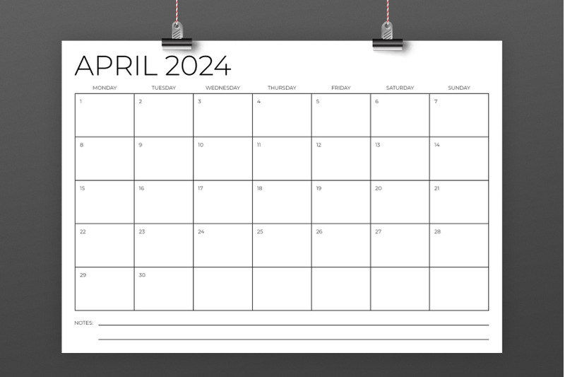 2024-a4-monday-to-sunday-calendar-template