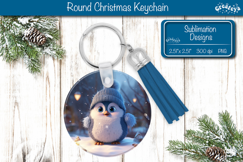 christmas-keychain-sublimation-penguin-christmas-baby-animals-print-pn