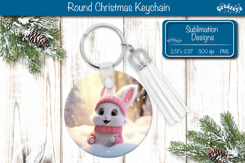 christmas-keychain-sublimation-bunny-christmas-baby-animals-print-png