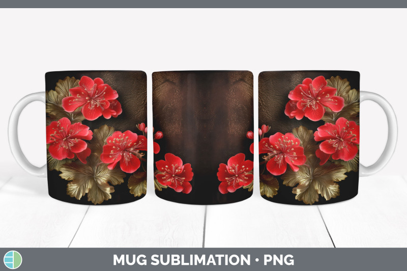3d-elegant-geranium-flowers-mug-wrap-sublimation-coffee-cup-design