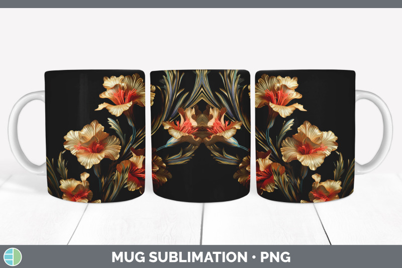 3d-elegant-gladiolus-flowers-mug-wrap-sublimation-coffee-cup-design