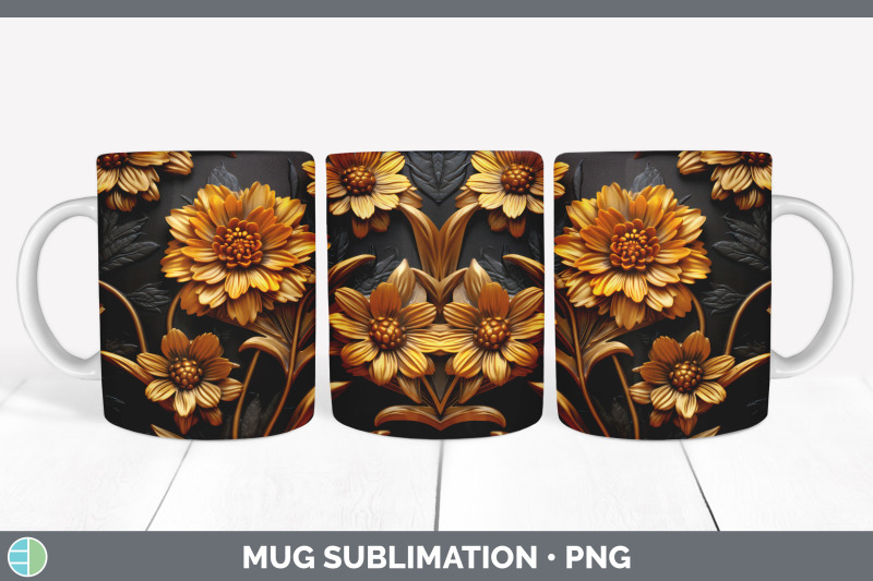 3d-elegant-marigold-flowers-mug-wrap-sublimation-coffee-cup-design