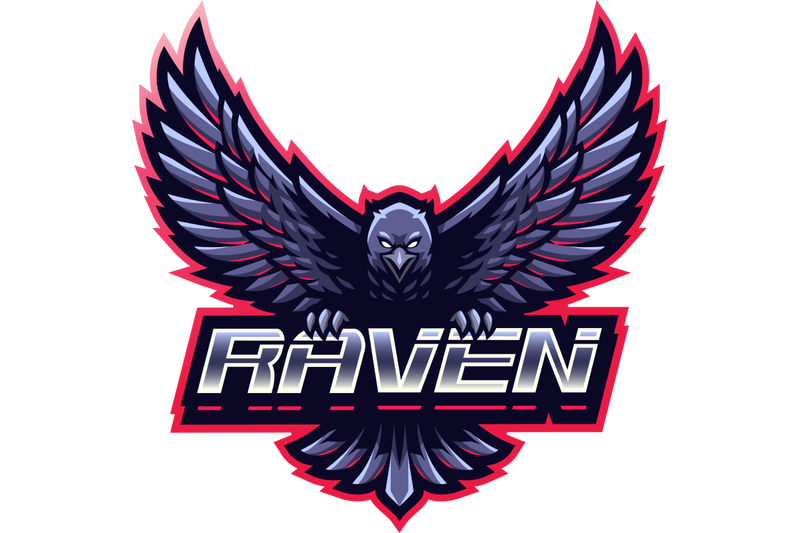 raven-sport-mascot-logo-design