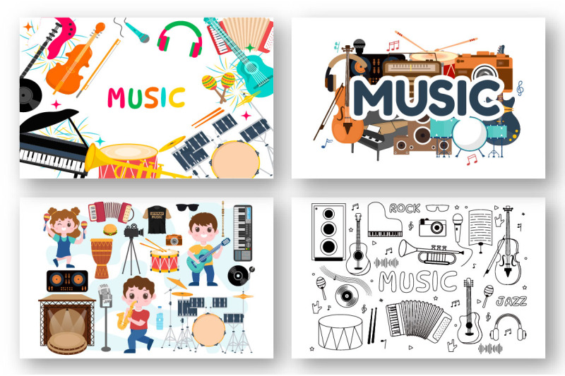 7-music-elements-vector-illustration