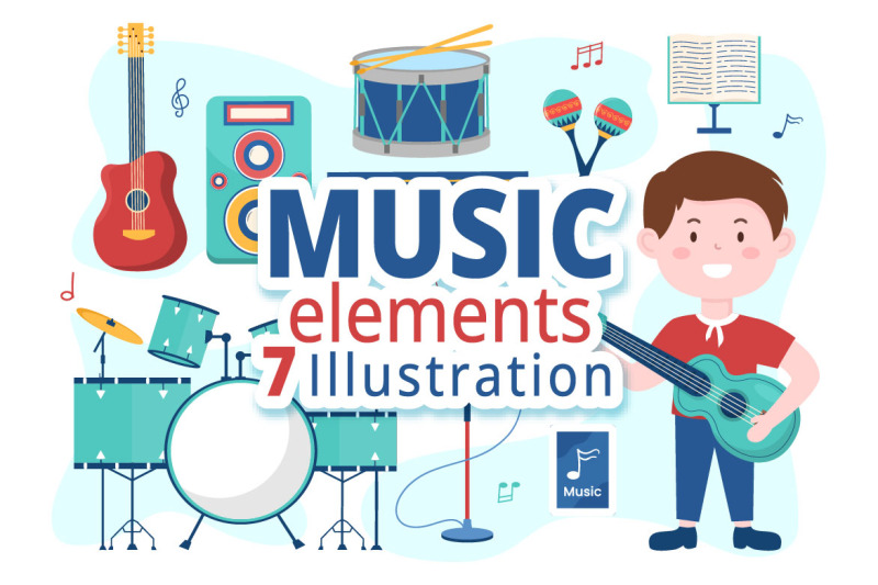 7-music-elements-vector-illustration