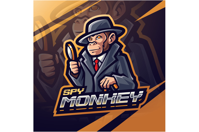 spy-monkey-esport-mascot-logo-design