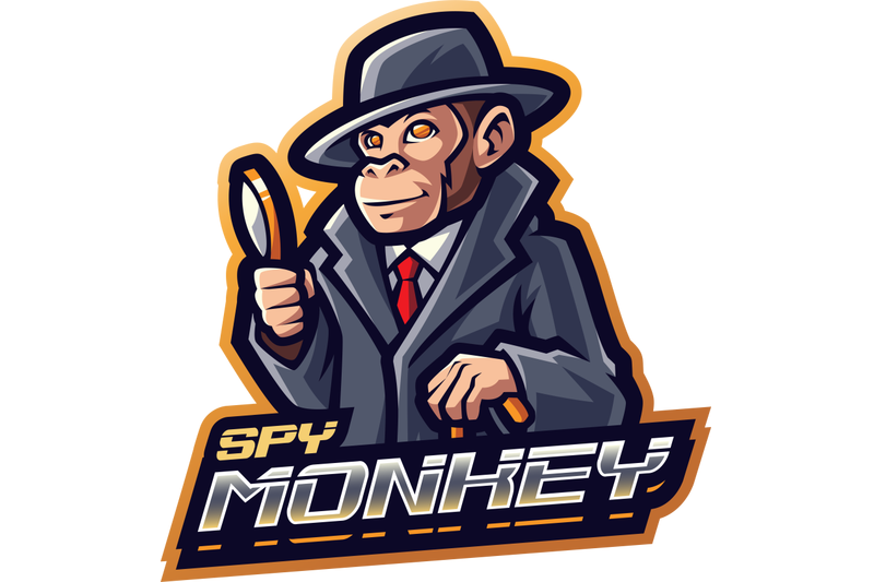 spy-monkey-esport-mascot-logo-design