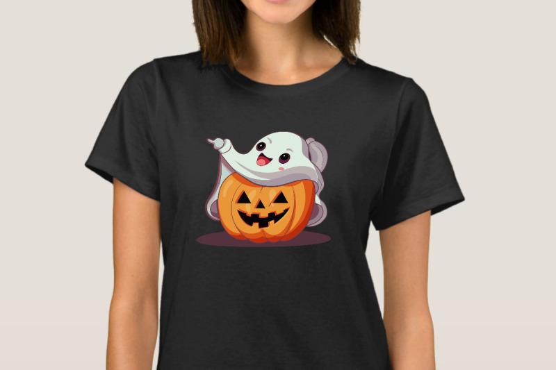 cute-ghost-and-halloween-pumpkins-clipart