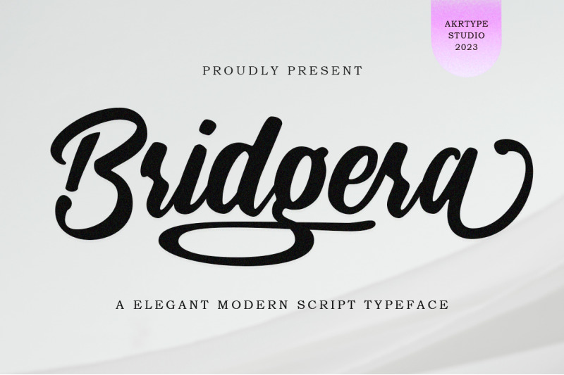 bridgera-script-font