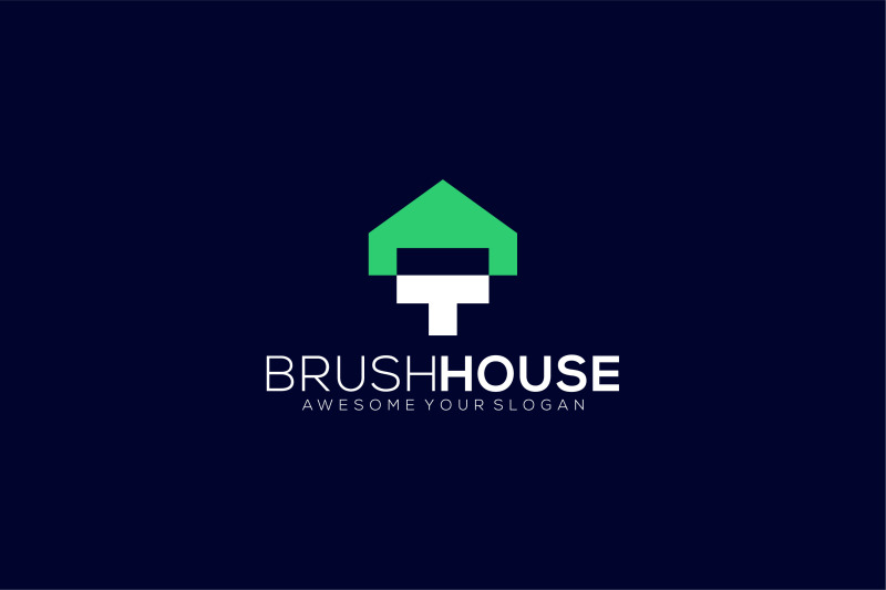 home-brush-vector-template-design-logo