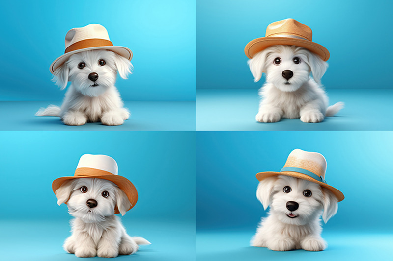 cute-white-dog-and-coboy-hat