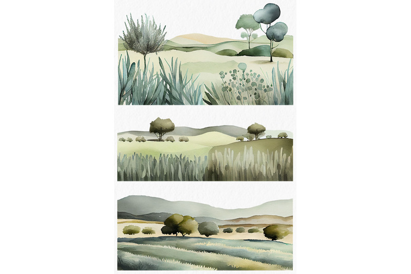 sage-fields-watercolor-clipart-png