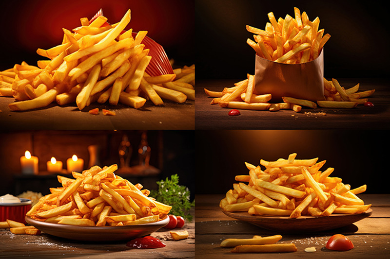 tasty-french-fries-on-wooden-table-background