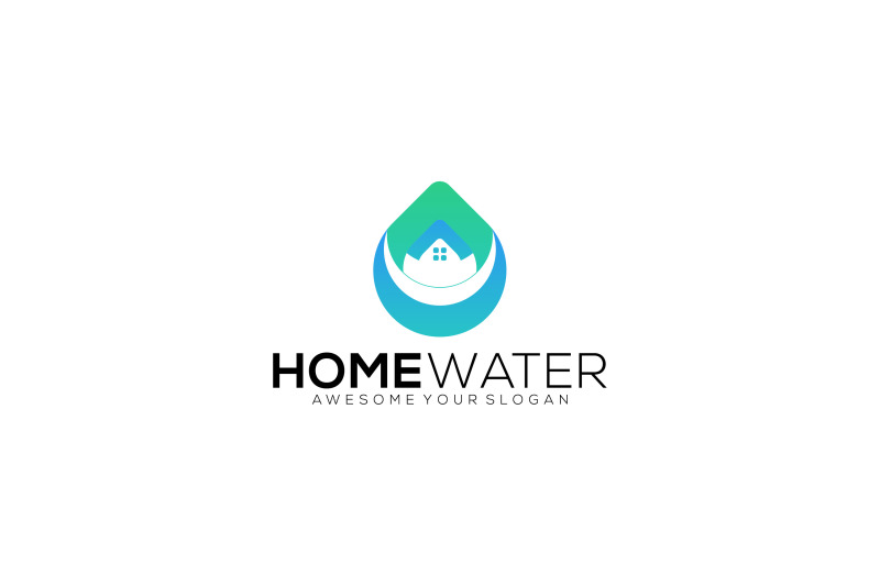 home-water-drop-vector-template-design-logo