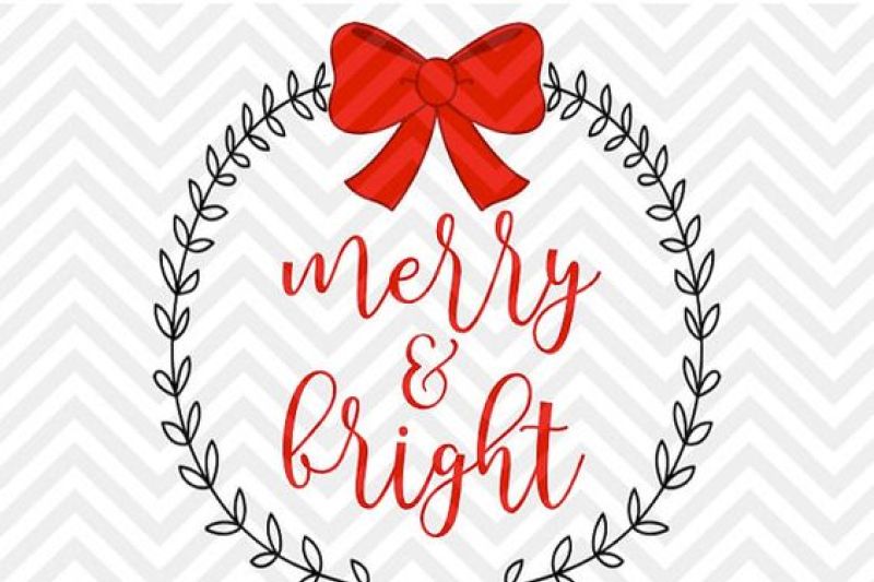 merry-and-bright-christmas-laurel-bow-svg-and-dxf-cut-file-png-download-file-cricut-silhouette
