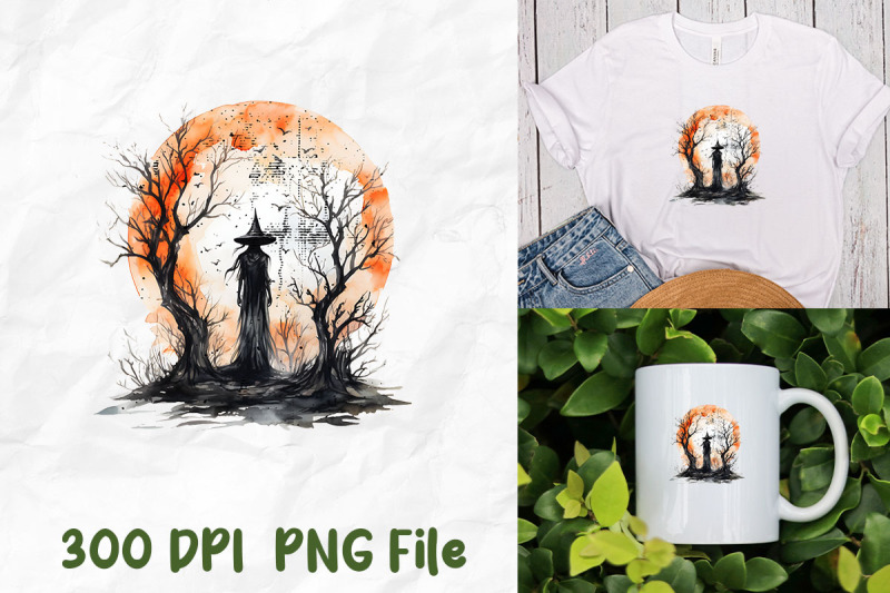 halloween-pumpkin-witch-spooky-tree-moon