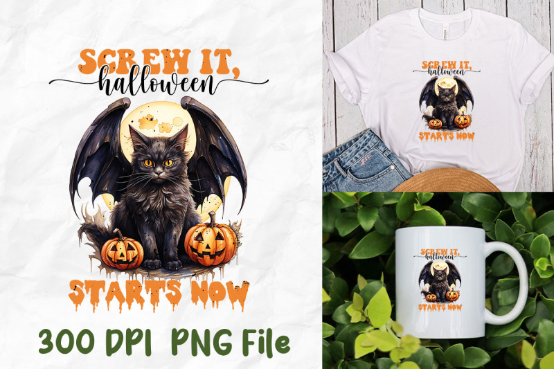 halloween-starts-now-bat-cat-pumpkin