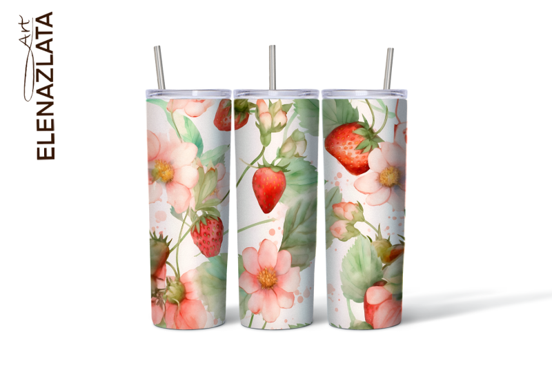 strawberries-tumbler-wrap-summer-flowers-20oz-tumbler