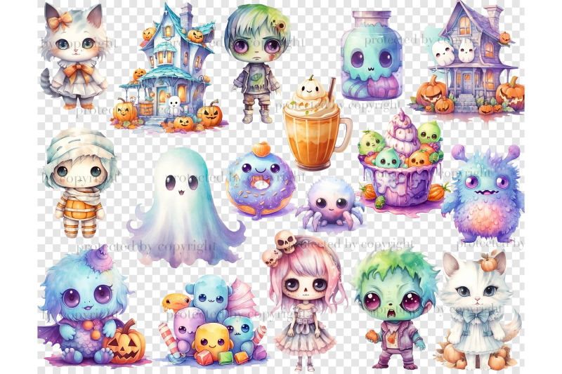 cute-halloween-clipart-bundle-little-monsters-clipart