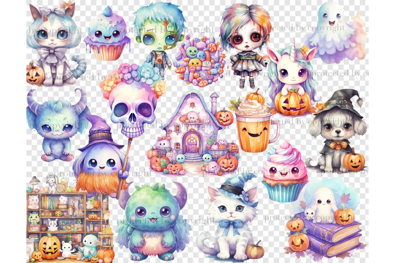 cute-halloween-clipart-bundle-little-monsters-clipart