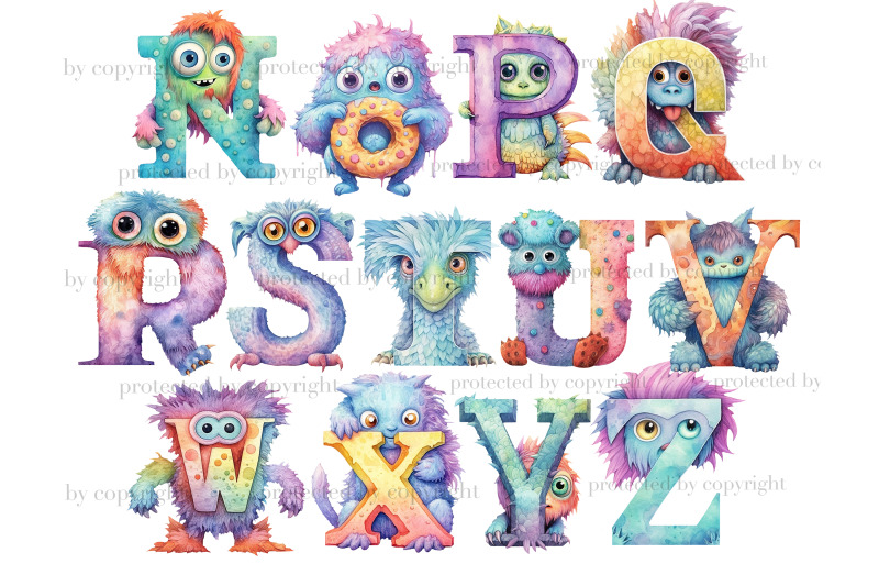 monsters-alphabet-cute-monsters-clipart