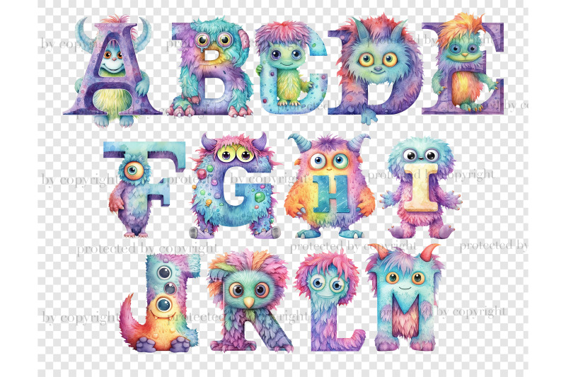 monsters-alphabet-cute-monsters-clipart